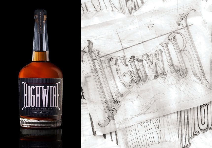 Carter's Gold Graphis New Talent Annual-Winning package design for Highwire Scotch Whiskey
